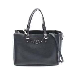 Balenciaga The Paper Handbag Leather Black